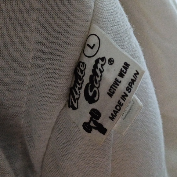 80s vintage Uncle Sam lifting bodybuilding gym streetwear vest L - Picture 7 of 14